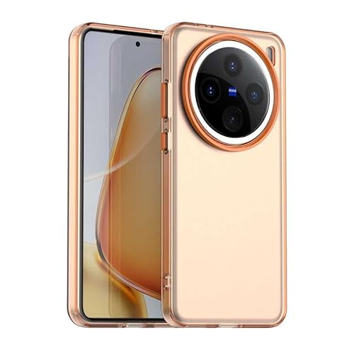 Schutzhülle für Vivo X200 Pro, durchscheinend, schmale Passform, leicht, harter PC + TPU-Rahmen, verstärkte Ecken, stoßfeste Handyhülle, Orange Schutzhülle für Vivo X200 Pro, durchscheinend, schmale Passform, leicht, harter PC + TPU-Rahmen, verstärkte Ecken, stoßfeste Handyhülle, Orange von Xliamcp