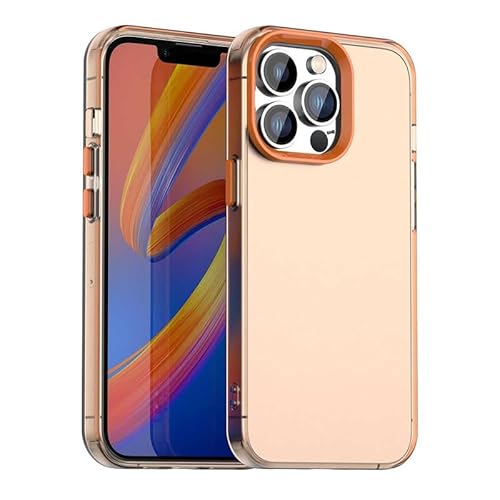 Schutzhülle für iPhone 14 Pro, durchscheinend, schmale Passform, leicht, harter PC + TPU-Rahmen, verstärkte Ecken, stoßfeste Handyhülle, Orange Schutzhülle für iPhone 14 Pro, durchscheinend, schmale Passform, leicht, harter PC + TPU-Rahmen, verstärkte Ecken, stoßfeste Handyhülle, Orange von Xliamcp