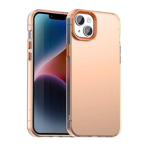 Schutzhülle für iPhone 15 Plus, durchscheinend, schmale Passform, leicht, harter PC + TPU-Rahmen, verstärkte Ecken, stoßfeste Handyhülle, Orange Schutzhülle für iPhone 15 Plus, durchscheinend, schmale Passform, leicht, harter PC + TPU-Rahmen, verstärkte Ecken, stoßfeste Handyhülle, Orange von Xliamcp