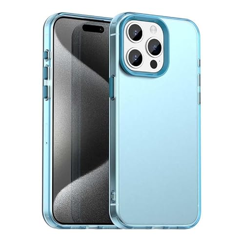 Schutzhülle für iPhone 15 Pro Max, durchscheinend, schmale Passform, leicht, harter PC + TPU-Rahmen, verstärkte Ecken, stoßfeste Handyhülle, Blau Schutzhülle für iPhone 15 Pro Max, durchscheinend, schmale Passform, leicht, harter PC + TPU-Rahmen, verstärkte Ecken, stoßfeste Handyhülle, Blau von Xliamcp