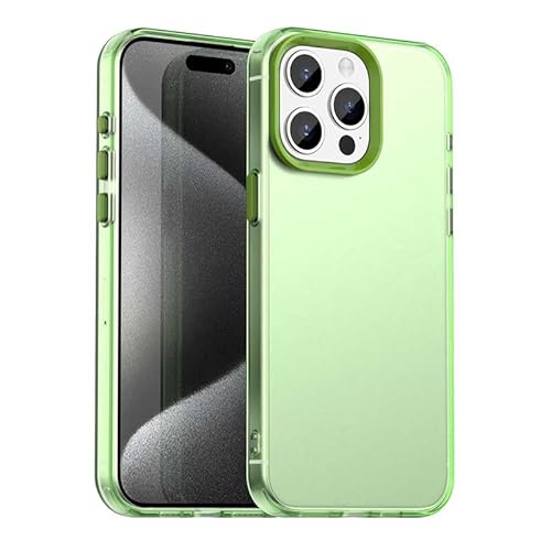 Schutzhülle für iPhone 15 Pro Max, durchscheinend, schmale Passform, leicht, harter PC + TPU-Rahmen, verstärkte Ecken, stoßfeste Handyhülle, Grün Schutzhülle für iPhone 15 Pro Max, durchscheinend, schmale Passform, leicht, harter PC + TPU-Rahmen, verstärkte Ecken, stoßfeste Handyhülle, Grün von Xliamcp