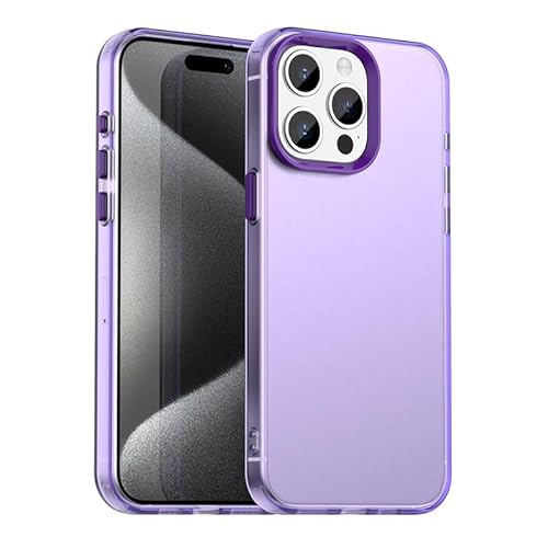 Schutzhülle für iPhone 15 Pro Max, durchscheinend, schmale Passform, leicht, harter PC + TPU-Rahmen, verstärkte Ecken, stoßfeste Handyhülle, Lila Schutzhülle für iPhone 15 Pro Max, durchscheinend, schmale Passform, leicht, harter PC + TPU-Rahmen, verstärkte Ecken, stoßfeste Handyhülle, Lila von Xliamcp