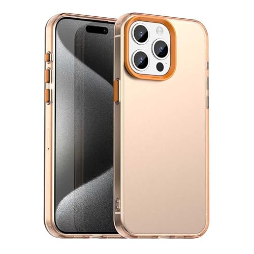 Schutzhülle für iPhone 15 Pro Max, durchscheinend, schmale Passform, leicht, harter PC + TPU-Rahmen, verstärkte Ecken, stoßfeste Handyhülle, Orange Schutzhülle für iPhone 15 Pro Max, durchscheinend, schmale Passform, leicht, harter PC + TPU-Rahmen, verstärkte Ecken, stoßfeste Handyhülle, Orange von Xliamcp