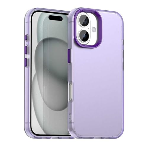 Schutzhülle für iPhone 16 Plus, durchscheinend, schmale Passform, leicht, harter PC + TPU-Rahmen, verstärkte Ecken, stoßfeste Handyhülle, Lila Schutzhülle für iPhone 16 Plus, durchscheinend, schmale Passform, leicht, harter PC + TPU-Rahmen, verstärkte Ecken, stoßfeste Handyhülle, Lila von Xliamcp