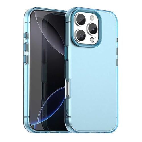 Schutzhülle für iPhone 16 Pro Max, durchscheinend, schmale Passform, leicht, harter PC + TPU-Rahmen, verstärkte Ecken, stoßfeste Handyhülle, Blau Schutzhülle für iPhone 16 Pro Max, durchscheinend, schmale Passform, leicht, harter PC + TPU-Rahmen, verstärkte Ecken, stoßfeste Handyhülle, Blau von Xliamcp