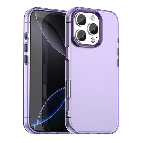 Schutzhülle für iPhone 16 Pro Max, durchscheinend, schmale Passform, leicht, harter PC + TPU-Rahmen, verstärkte Ecken, stoßfeste Handyhülle, Lila Schutzhülle für iPhone 16 Pro Max, durchscheinend, schmale Passform, leicht, harter PC + TPU-Rahmen, verstärkte Ecken, stoßfeste Handyhülle, Lila von Xliamcp