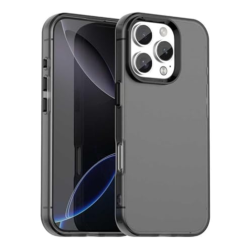 Schutzhülle für iPhone 16 Pro Max, durchscheinend, schmale Passform, leicht, harter PC + TPU-Rahmen, verstärkte Ecken, stoßfeste Handyhülle, Schwarz Schutzhülle für iPhone 16 Pro Max, durchscheinend, schmale Passform, leicht, harter PC + TPU-Rahmen, verstärkte Ecken, stoßfeste Handyhülle, Schwarz von Xliamcp