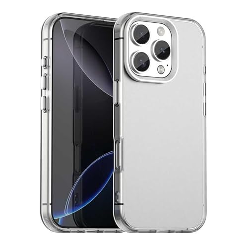 Schutzhülle für iPhone 16 Pro Max, durchscheinend, schmale Passform, leicht, harter PC + TPU-Rahmen, verstärkte Ecken, stoßfeste Handyhülle, Weiß Schutzhülle für iPhone 16 Pro Max, durchscheinend, schmale Passform, leicht, harter PC + TPU-Rahmen, verstärkte Ecken, stoßfeste Handyhülle, Weiß von Xliamcp