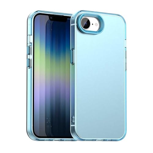 Schutzhülle für iPhone 16E, durchscheinend, schmale Passform, leicht, harter PC + TPU-Rahmen, verstärkte Ecken, stoßfeste Handyhülle, Blau Schutzhülle für iPhone 16E, durchscheinend, schmale Passform, leicht, harter PC + TPU-Rahmen, verstärkte Ecken, stoßfeste Handyhülle, Blau von Xliamcp