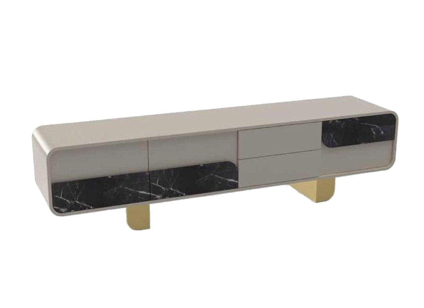 Xlmoebel TV-Ständer Fernsehständer RTV Lowboard Klassisch Grau Holz Modern Wohnraum Neu, (1-tlg., 1x TV Ständer, Hergestellt in Europa) von Xlmoebel
