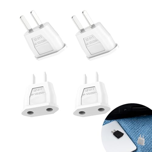 Xmart 4 Stück EU Reiseadapter US Adapter Wiederverwendbar Adapter Japan Adapter Usa Deutschland Stecker Reiseadapter Usa Geeignet für FrankreichItalienKolumbienJapanMexiko(Weiß) von Xmart
