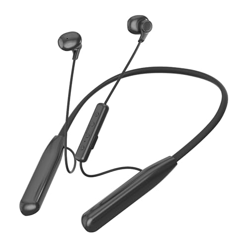 Bluetooth Kopfhörer Semi-in-Ear Kabellos mit Nackenbügel Wasserdicht Sportkopfhörer mit Mikrofon Magnetisch Wireless Earbuds Headphones Headsets drahtlos Ohrhörer mit Kabel Neckband für Laufen Sport von Xmenha