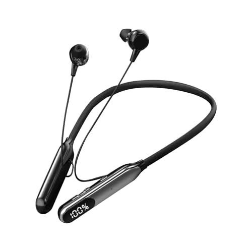Bluetooth Kopfhörer in Ear Kabellos Nackenbügel-Ohrhörer Sportkopfhörer mit Mikrofon Magnetisch Wireless Earbuds Headphones Headsets drahtlos Kopfhoerer mit Kabel Neckband für Laufen Sport Joggen von Xmenha