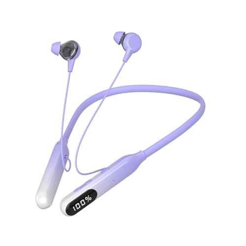 Bluetooth Kopfhörer in Ear Kabellos Nackenbügel-Ohrhörer Sportkopfhörer mit Mikrofon Magnetisch Wireless Earbuds Headphones Headsets drahtlos Kopfhoerer mit Kabel Neckband für Laufen Sport Joggen von Xmenha