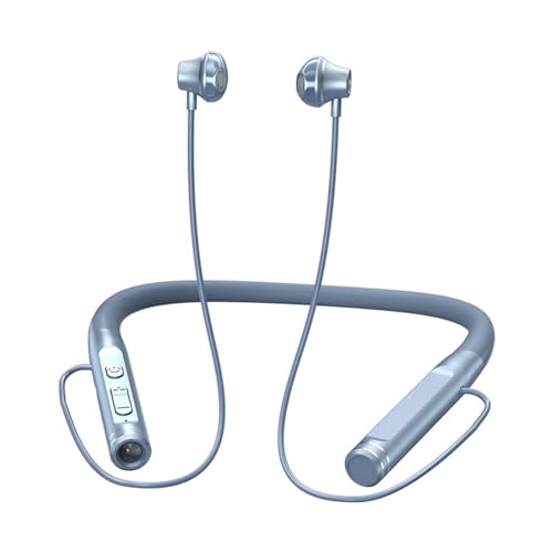 Bluetooth Kopfhörer in Ear Kabellos mit Nackenbügel Wasserdicht Sportkopfhörer Mikrofon Noise Cancelling Headphones Headset Taschenlampe Ohrhörer mit Kabel Wireless Earbuds für Laufen Joggen Sport von Xmenha