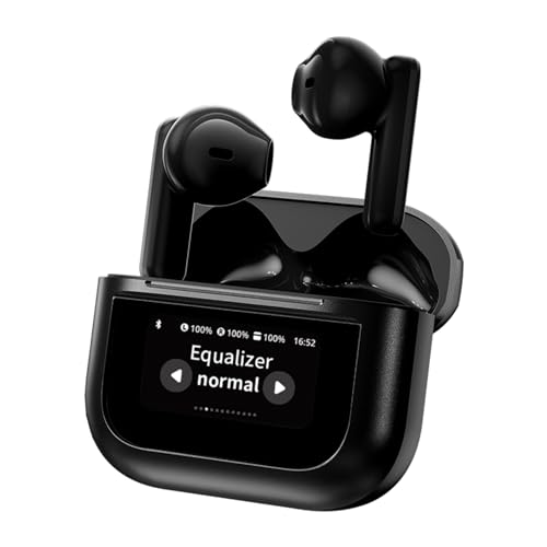 In Ear Kopfhörer Bluetooth kabellos mit Bildschirm Wireless Earbuds Headphones mit Touchscreen schnurlose drahtlose Ohrhörer Bluetooth für iPhone Android im Ohr Earphones Kopfhoerer für Mann Sport von Xmenha