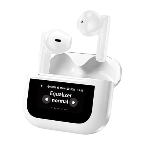 In Ear Kopfhörer Bluetooth kabellos mit Bildschirm Wireless Earbuds Headphones mit Touchscreen schnurlose drahtlose Ohrhörer Bluetooth für iPhone Android im Ohr Earphones Kopfhoerer für Mann Sport von Xmenha