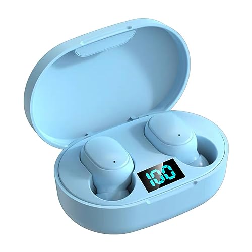 In Ear Kopfhörer kabellos Bluetooth Noise Cancelling Earphones kleine winzige unsichtbare Ohrhörer drahtlose Kopfhörer mit Mikrofon LED Digitalanzeige Wireless Earbuds Headphones für Arbeit Sport von Xmenha