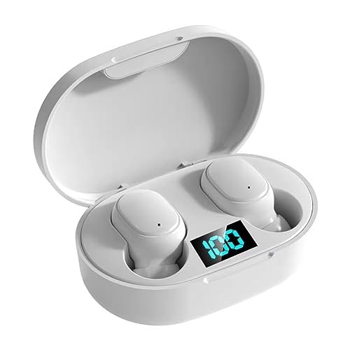 In Ear Kopfhörer kabellos Bluetooth Noise Cancelling Earphones kleine winzige unsichtbare Ohrhörer drahtlose Kopfhörer mit Mikrofon LED Digitalanzeige Wireless Earbuds Headphones für Arbeit Sport von Xmenha