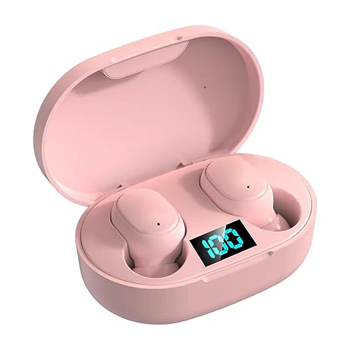 In Ear Kopfhörer kabellos Bluetooth Noise Cancelling Earphones kleine winzige unsichtbare Ohrhörer drahtlose Kopfhörer mit Mikrofon LED Digitalanzeige Wireless Earbuds Headphones für Arbeit Sport von Xmenha