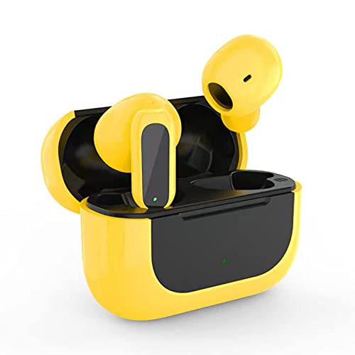 Mini Bluetooth Kopfhörer kabellos kleine Ohren in ear Ohrhörer Kinder unsichtbare kleinste Schlaf Bluetooth Headset winzige versteckte wireless Headphones mit Mic für Schläfer Arbeit Sports gelb von Xmenha
