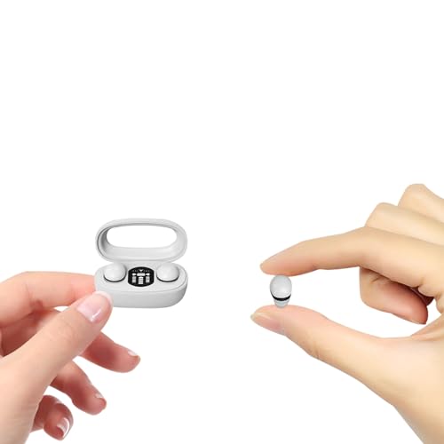 Mini Kopfhörer Bluetooth Kabellos Klein Unsichtbar In Ear Wireless Mini Kopfhörer Earbuds für Kleine Ohren Drahtlos Schnurlos Ohrhörer Ohrstöpsel Earphones versteckt im Ohr Kopfhoerer ohne Kabel von Xmenha