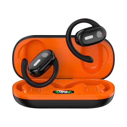 Open Ear Kopfhörer Bluetooth kabellos Sport Luftleitung Knochenschall Wireless Kopfhörer schnurlos drahtlos Ohrhörer mit Ohrbügel Bone Conduction Headphones Headset für Laufen Radfahren Gym von Xmenha