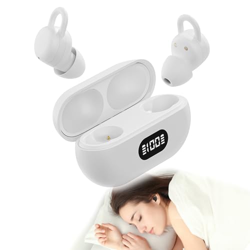 Schlafkopfhörer Seitenschläfer Bluetooth Noise Cancelling in Ear Mini Kopfhörer Ohrstöpsel zum Schlafen unsichtbar Wireless Sleepbuds schnurlos Ohrhörer mit Geräuschunterdrückung Kopfhoerer Headphones von Xmenha