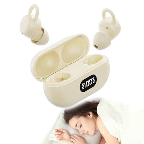 Schlafkopfhörer Seitenschläfer Bluetooth Noise Cancelling in Ear Mini Kopfhörer Ohrstöpsel zum Schlafen unsichtbar Wireless Sleepbuds schnurlos Ohrhörer mit Geräuschunterdrückung Kopfhoerer Headphones von Xmenha