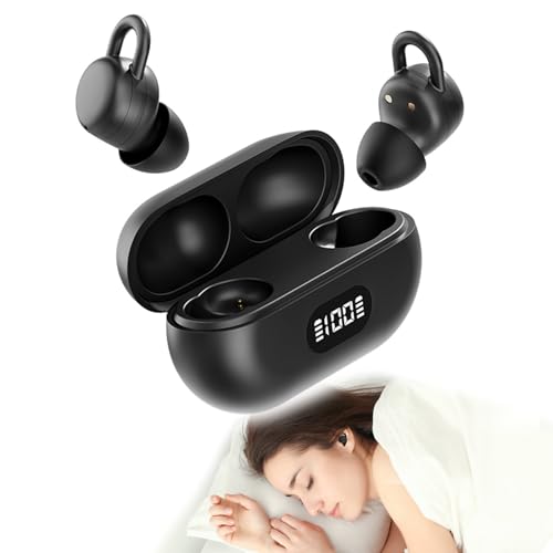 Schlafkopfhörer Seitenschläfer Bluetooth Noise Cancelling in Ear Mini Kopfhörer Ohrstöpsel zum Schlafen unsichtbar Wireless Sleepbuds schnurlos Ohrhörer mit Geräuschunterdrückung Kopfhoerer Headphones von Xmenha