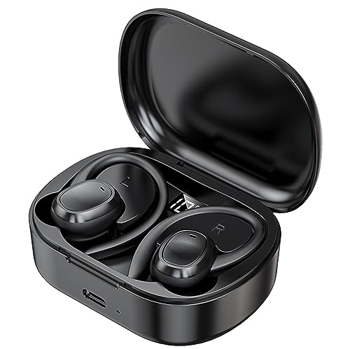 Sportkopfhörer Bluetooth Sport In Ear Kopfhörer Bluetooth Noise Cancelling Kopfhoerer Inear IPX6 Wasserdicht Bügelkopfhörer Wireless Earbuds Joggen Motorrad Kabellos Headset mit Geräuschunterdrückung von Xmenha