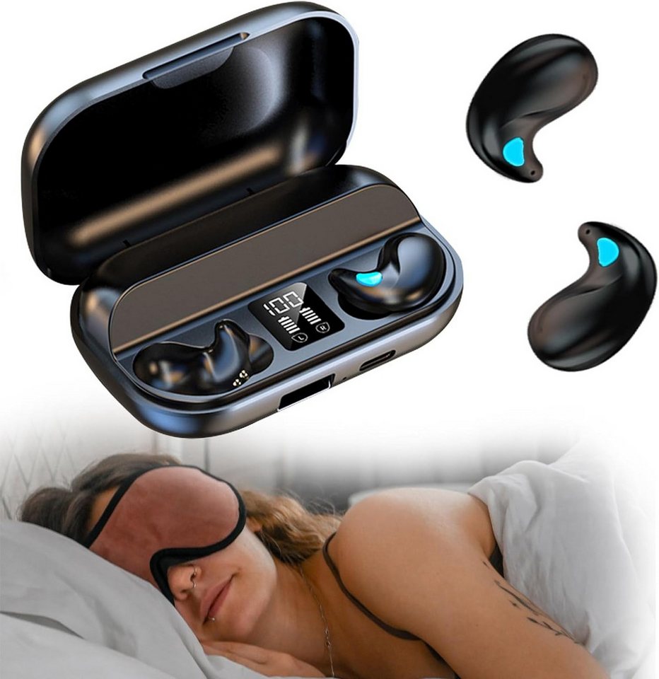 Xmenha Ergonomisches Miniatur-Design passt perfekt In-Ear-Kopfhörer (Klanglich überzeugend mit Hi-Fi-Stereoklang und dynamischer Graphit-Verbundfilmspule., Perfekte Schlafbegleiter,Innovative ungestörten Schlaf & klare Anrufe) von Xmenha