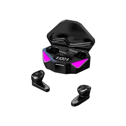Xmenha In Ear Gaming Kopfhörer kabellos Bluetooth Wireless Earbuds Headset Bluetooth Gaming mit Extrem Niedriger Latenz im Spiel Musik Dual-Modus im Ohr Headset mit Mikrofon LED Anzeige mit Ladecase von Xmenha