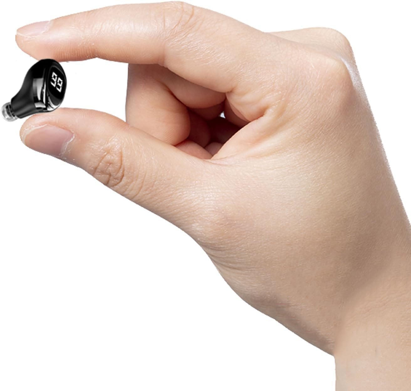 Xmenha LED-Anzeige zeigt, Minimale Latenz, Mini In-Ear-Kopfhörer (Unterstützung von Siri, separate Tasten für Anrufsteuerung, Stummschaltung, Lautstärkeregelung und Musikwiedergabe., Ultra-leichte mit Perfekte Kombination aus Gewicht, Größe und Komfort) von Xmenha