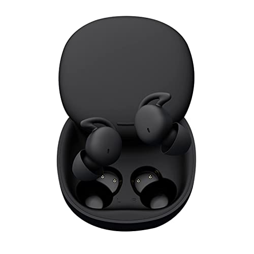 Xmenha Mini Wireless Bluetooth Kopfhörer Kinder in-Ear unsichtbare kleinste Schlaf Bluetooth Ohrhörer für kleine Ohren Seitenschläfer Sport Headset mit kabellosem Ladecase für iPhone Android schwarz von Xmenha