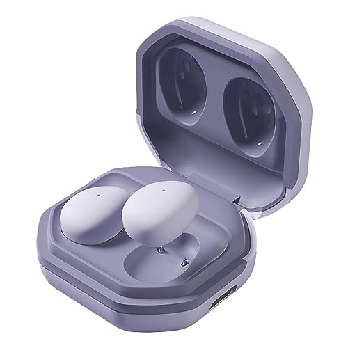 Xmenha Mini Wireless Bluetooth Kopfhörer in-Ohr unsichtbare kleinste Schlaf Bluetooth Headset für kleine Ohr Seitenschläfer Sport Ohrhörer mit kabellosem Ladecase für IOS Android Violett von Xmenha