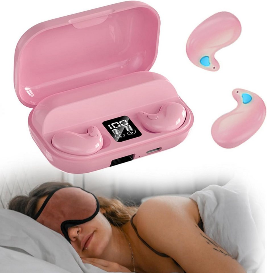 Xmenha Mini unsichtbare kleinste kabellos Bluetooth 5.3 zum Schlafen In-Ear-Kopfhörer (Hi-Fi Stereo Sound für einen satten Bass und klare Höhen., Sleep Earbuds für kleine Ohren Schlafkopfhörer Seitenschläfer) von Xmenha