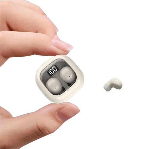Xmenha Unsichtbare Kopfhörer kabellos Bluetooth im Ohr True Mini Wireless in Ear Kopfhörer Earbuds Headphones kleinste Schlafkopfhörer Bluetooth drahtlose Ohrhörer für kleine Ohren Gehörgänge von Xmenha