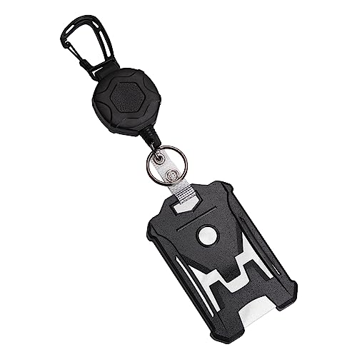 Einziehbare Abzeichen Halter, taktische ID Card Halter, langlebige 31.5" einziehbare Abzeichen Rolle Schlüsselanhänger. 9oz Retraction Heavy Duty Retractable Schlüsselanhänger (schwarz) von Xnourney