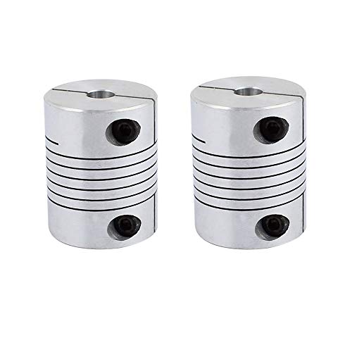 Xnrtop 8 mm bis 12 mm Schaftkupplung 40 mm Länge 32 mm Durchmesser Stepper Motor Kupplung Aluminium Legierung Fugenverbinder für 3D-Drucker CNC Maschine DIY Encoder (2 Stück) von Xnrtop