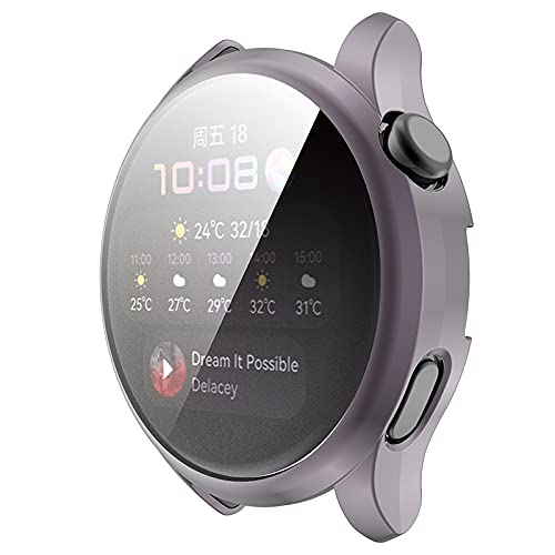Schutzhülle Full Cover Case für Huawei Watch 3 46mm / Watch 3 Pro 48mm Screen Protector (Huawei Watch 3 (46mm), Grau) von XoTek