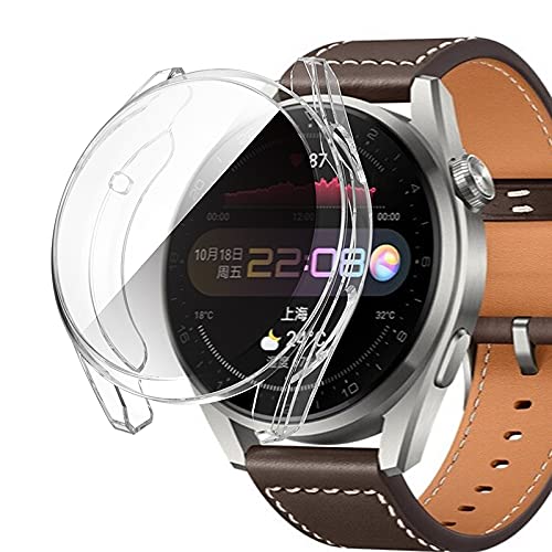 Schutzhülle Full Cover Case für Huawei Watch 3 46mm / Watch 3 Pro 48mm Screen Protector (Huawei Watch 3 Pro (48mm), Transparent) von XoTek
