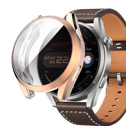 Schutzhülle Full Cover Case für Huawei Watch 3 Pro 48mm Screen Protector (Rose Gold) von XoTek