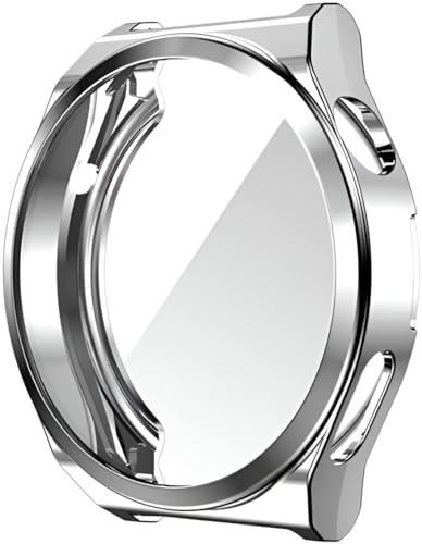 XoTek Schutzhülle Full Cover Case für Huawei Watch GT 3 Pro 43mm/46mm Screen Protector (GT3 Pro 46mm, Silver) von XoTek