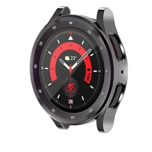 XoTek Schutzhülle Full Cover Case für Samsung Galaxy Watch5 Pro 45mm mit integriertem Displayschutz Screen Protector (Grau) von XoTek