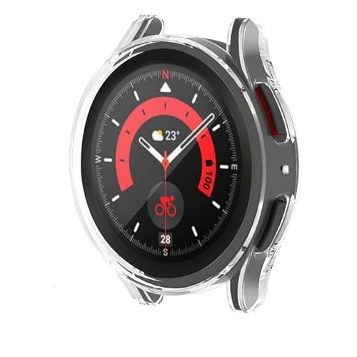 XoTek Schutzhülle Full Cover Case für Samsung Galaxy Watch5 Pro 45mm mit integriertem Displayschutz Screen Protector (Transparent) von XoTek