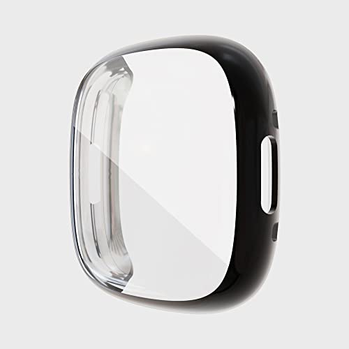 XoTek Schutzhülle für Fitbit Versa 4 / Sense 2 Full Cover Case Screen Protector Bumper mit integriertem Displayschutz (Schwarz) von XoTek