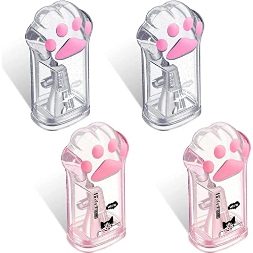 4 PCs Handbuch Stifte Spitzer Kinder Katzenkrallenstifte Schärfer Schreibwaren mit Deckel für Büro -Heimschule und Grau von Xoeryoy