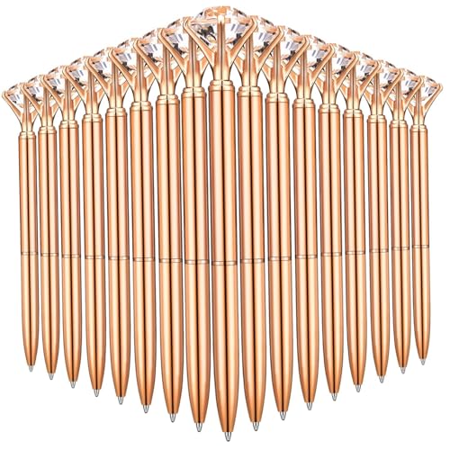 50pcs Diamond Stifte, schwarze Tinte Diamond Stifte mit Kristall oben, Metall Bling -Kugelstifte für Brautduschen Hochzeitsfeier Office School von Xoeryoy