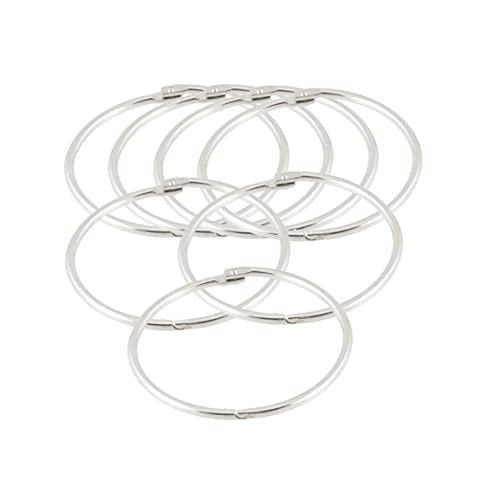 7 Stcs Lose Blattringe 88 mm/3, 5 Metall Lose Blattringe Bindemittel Keyrings für Scrapbooking Book von Xoeryoy